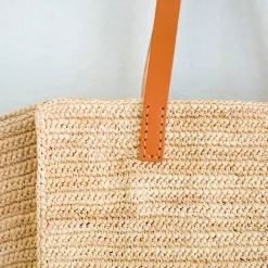 Elena Handbags Women's Soft Raffia Woven Summer Straw Tote