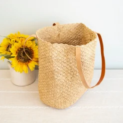 Elena Handbags Women's Soft Raffia Woven Summer Straw Tote