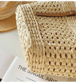Elena Handbags Women's Woven Straw Market Tote Bag