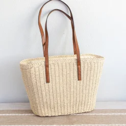 Elena Handbags Woven Straw Market Tote Summer Fashion Bag